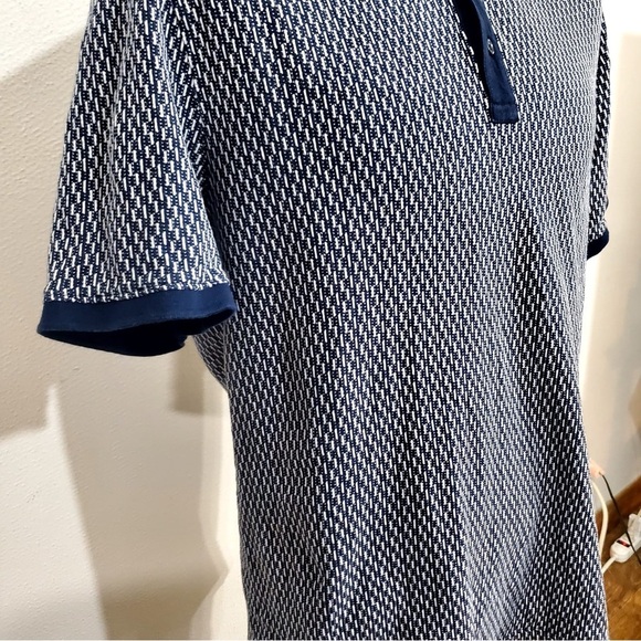 Express Polo Shirt Blue White Stripes Size Large - Picture 9 of 11